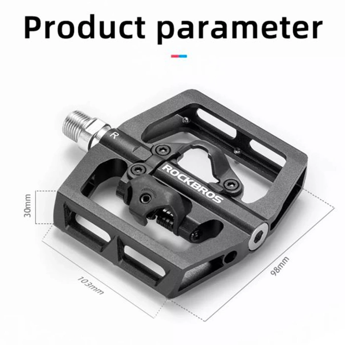 Set pedali bicicletta in lega di alluminio Rockbros PD15-BK - neri