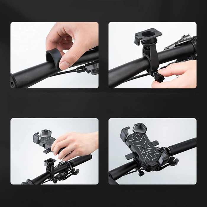 Uchwyt Wozinsky WUD-01B na telefon do roweru na kierownicę - czarny