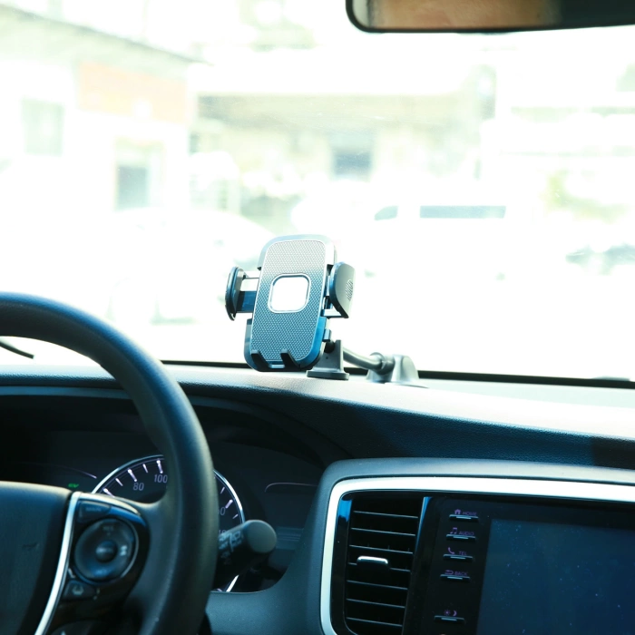 Joyroom mechanical long arm car phone holder for dashboard black (JR-ZS259)