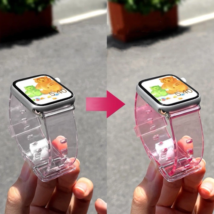 Pasek silikonowy bransoleta bransoletka Strap Light do zegarka Apple Watch 38 / 40 mm - czarny