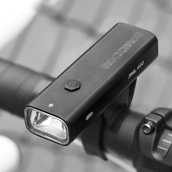 Rockbros 24310006001 front bicycle light 400 lm + micro USB cable - USB-A - black