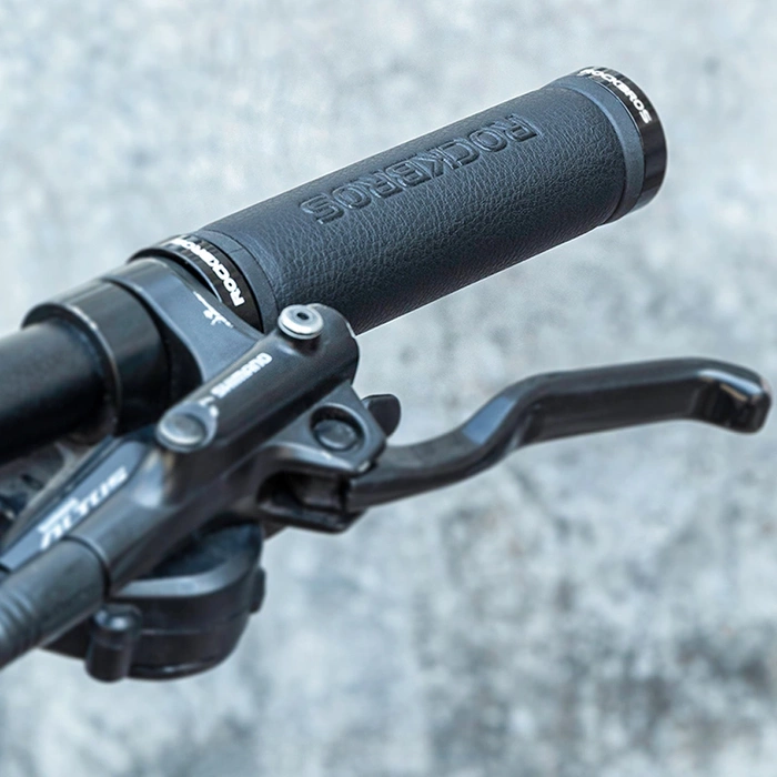 Rockbros 40210003001 poignées de guidon de vélo en microfibre - noir