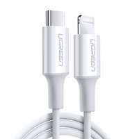 Uzelený Kábel USB typu C - Lightning MFI 1m 3A 18W biely (10493)