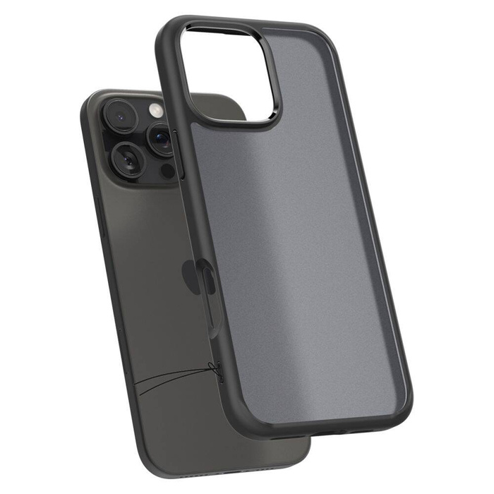 SPIGEN ULTRA HYBRID IPHONE 16 PRO FROST BLACK CASE