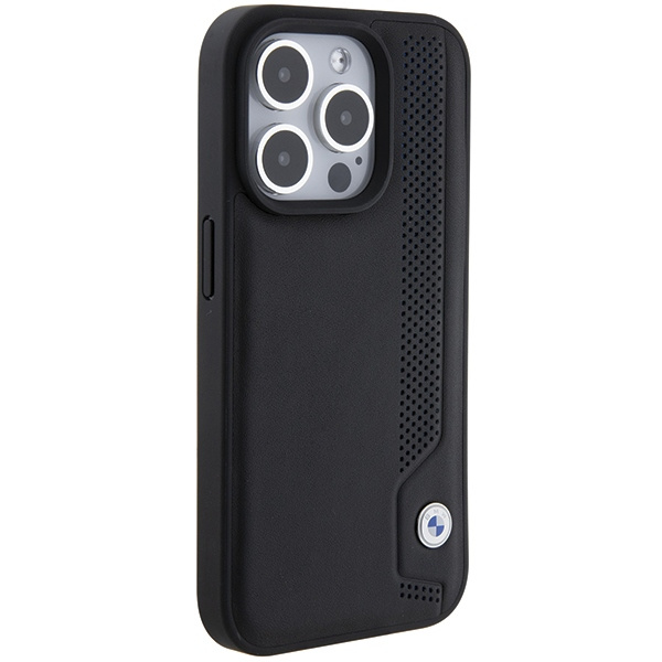 Funda Bmw Bmhcp15l22rbdk IPhone 15 Pro 6.1" Negro/Negro Durocase Piel Puntos Azules Case
