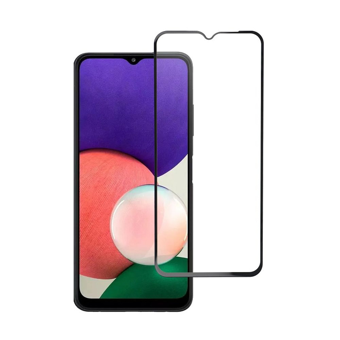 Szkło hartowane do Samsung Galaxy A22 5G (full glue / case friendly) Blue Star 5D czarne