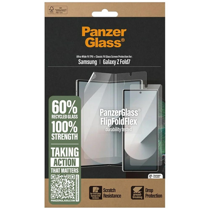 Szkło i Folia PanzerGlass Samsung Galaxy Fold 7 Flex 2w1 Classic Fit Ultra-Wide Fit TPU