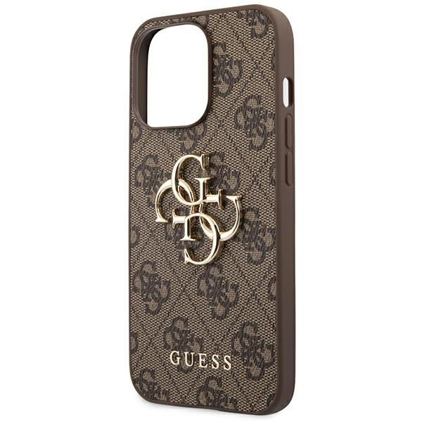 Case Guess iPhone 14 Pro Max 6.7" brown/brown hardcase 4G Big Metal Logo