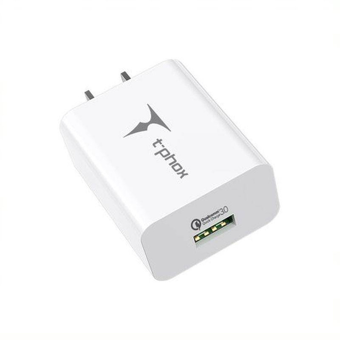 CHARGE NETWORK T-PHOX TEMPO 1xUSB 18W QC 3.0 WHITE/WHITE