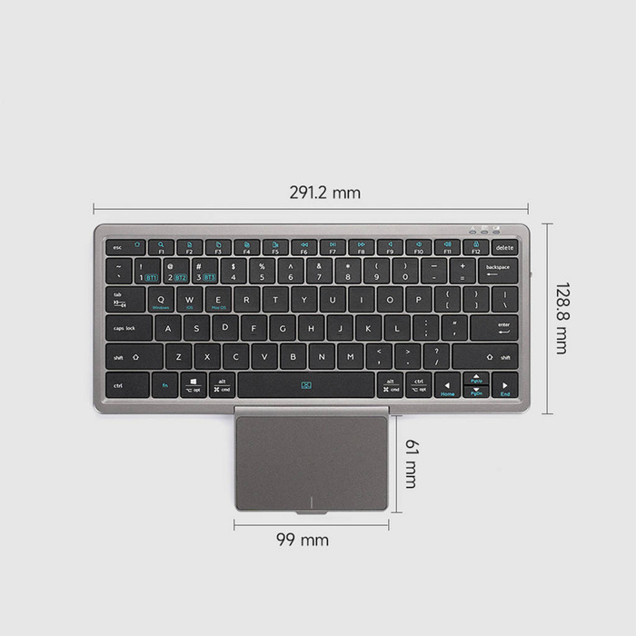 Clavier Bluetooth sans fil Dux Ducis OK Series avec pavé tactile - noir