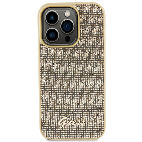 Etui Guess GUHCP15LPMSDGSD iPhone 15 Pro 6.1" złoty/gold hardcase Disco Metal Script Case