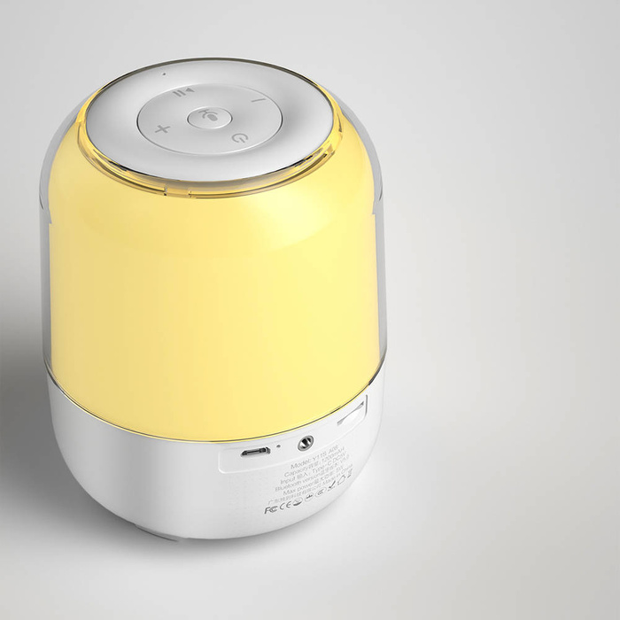 Dudao enceinte sans fil Bluetooth 5.0 RGB 5W 1200mAh blanc (Y11S-white)