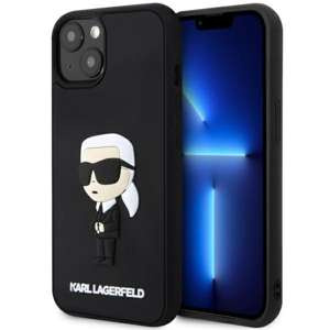 Hülle Karl Lagerfeld KLHCP14M3DRKINK iPhone 14 Plus 6,7" schwarz/schwarz hartcase Gummi Ikonik 3D Case
