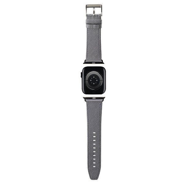 Pasek Karl Lagerfeld Pasek KLAWLSAKLHPG Apple Watch 42 / 44 / 45 / 49mm srebrny/silver strap Saffiano Monogram