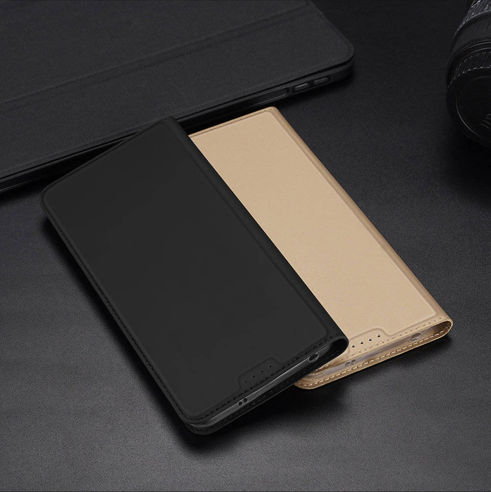 Funda Dux Ducis Skin Pro para Xiaomi Redmi Note 12 Pro / Poco X5 Pro 5G Funda Flip Card Wallet Stand Gold
