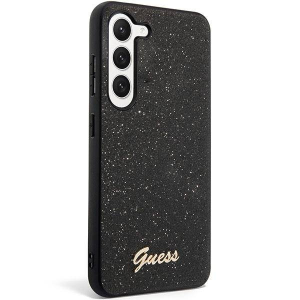Coque Guess GUHCS23SHGGSHK S23 S911 noir/noir case Glitter Script Case