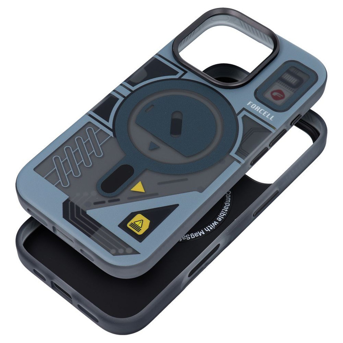 Etui na iPhone 16 PRO MAX Forcell F-Protect Levels Dual Layer 4D technology zgodny z MagSafe Military Drop-Test cyber grey