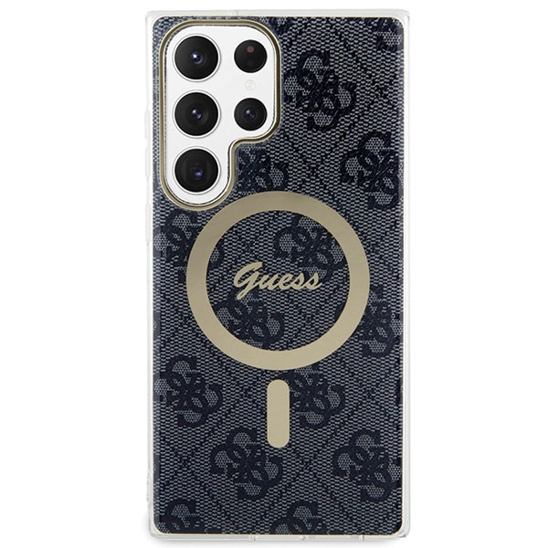Cover Guess GUHMS23LH4STK S23 Ultra S918 nero/nerocase 4G MagSage Case