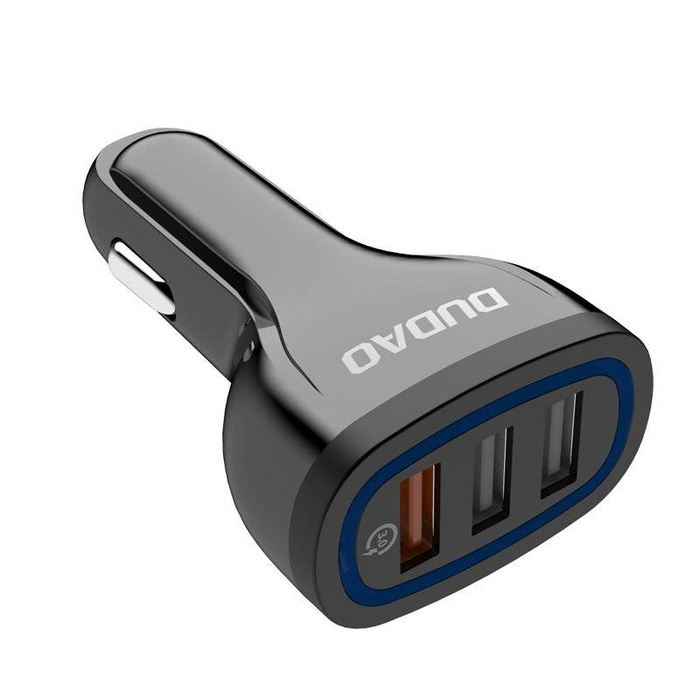 Dudao chargeur charge rapide de voiture Quick Charge 3.0 QC3.0 2.4A 18W 3x USB blanc (R7S blanc)