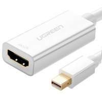 Ugreen adaptérový kabel FHD (1080p) HDMI (samice) - Mini DisplayPort (samec - Thunderbolt 2.0) bílý (MD112 10460)