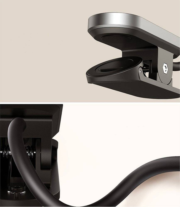 Baseus Mini LED Leselampe mit Clip grau (DGRAD-0G)