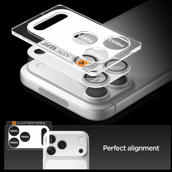 PROTECTEUR D'APPAREIL PHOTO Spigen OPTIK PRO XL GLAS.TR PROTECTEUR D'APPAREIL PHOTO "EZ FIT" IPhone 17 PRO MAX SILVER