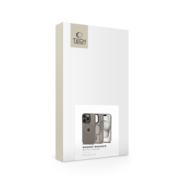 Hülle Tech-protect Magmat MagSafe IPhone 15 Pro MATTE Titanium Case