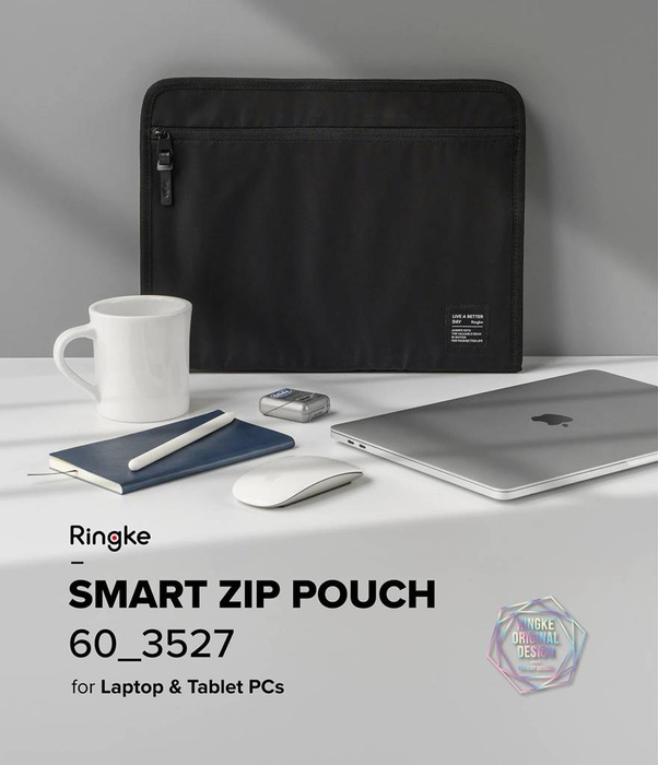 Ringke Smart Zip Pouch universal pouzdro laptop tablet (do 13'') stojan brašna organizér béžová