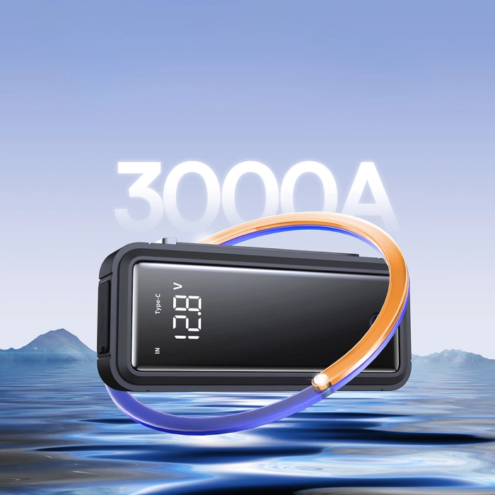 Startér se superkondenzátorem Baseus Super Energy Mega Series BS-CH007 3000A 12V USB-C / EC8 / DC - šedý