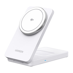 Magnetic charger wireless 2-in-1 Ugreen W706, MagSafe W706, 15W (white)