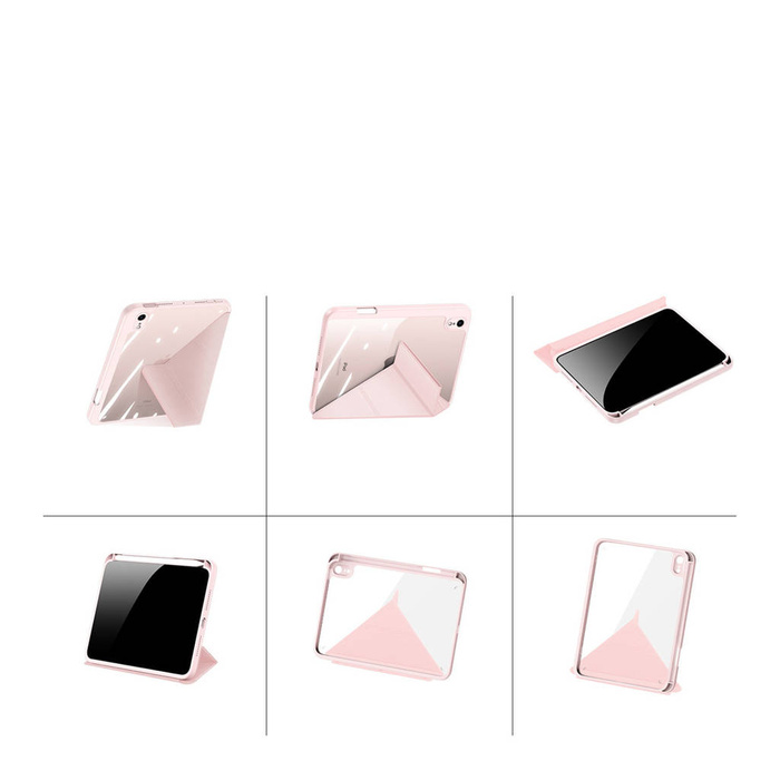Custodia Dux Ducis Magi per iPad mini 2021 smart cover con supporto e custodia per Apple Pencil rosa