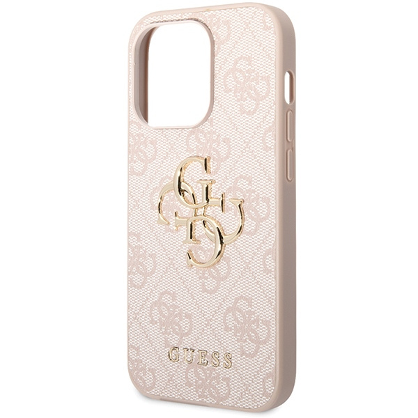 Guess GUHCP15X4GMGPI iPhone 15 Pro Max 6,7" rosa/rosa hartcase 4G Big Metal Logo