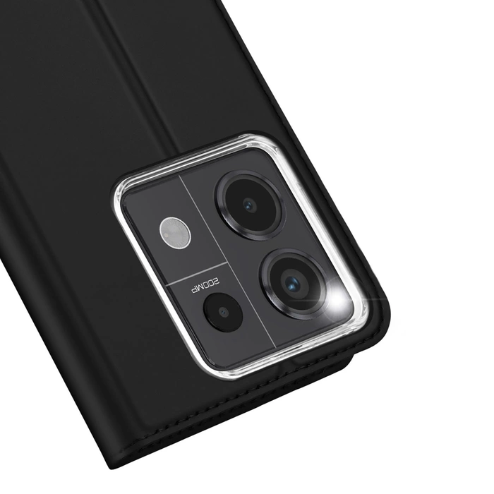 Dux Ducis Skin Pro Hülle mit Klappe und Kartenfach für Xiaomi Redmi Note 13 Pro 5G – Schwarz