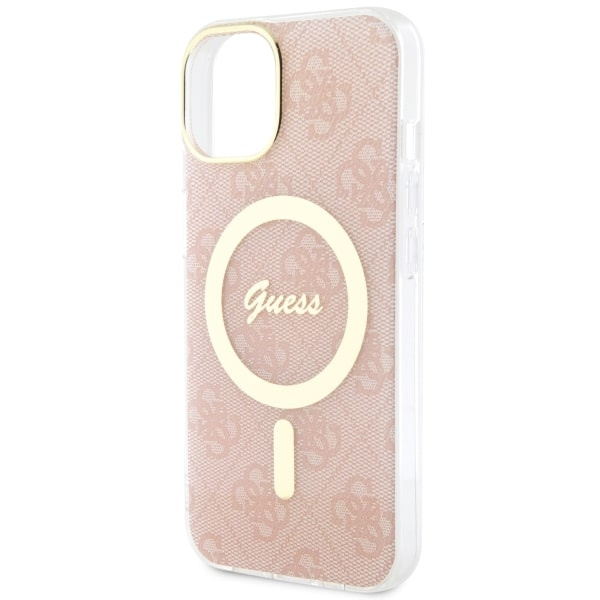 Case Guess GUHMP14MH4STP iPhone 14 Plus 6.7" pink/pink hardcase 4G MagSafe Case