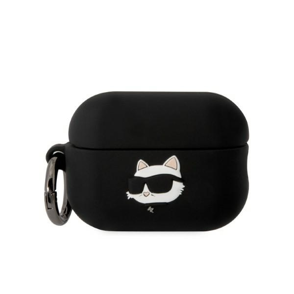 Karl Lagerfeld KLAP2RUNCHK Copertura AirPods Pro 2 nero/nero Silicone Choupette Head 3D