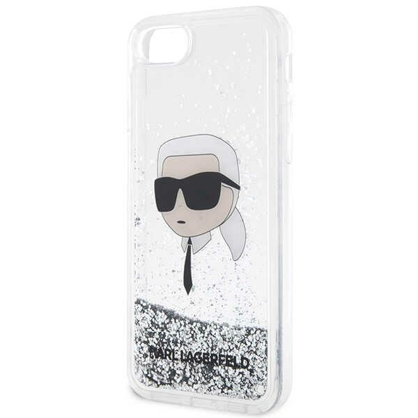 Funda Karl Lagerfeld KLHCI8LNKHCH iPhone 7/8/ SE 2020/2022 plata/plata durocase Glitter Karl Head Case