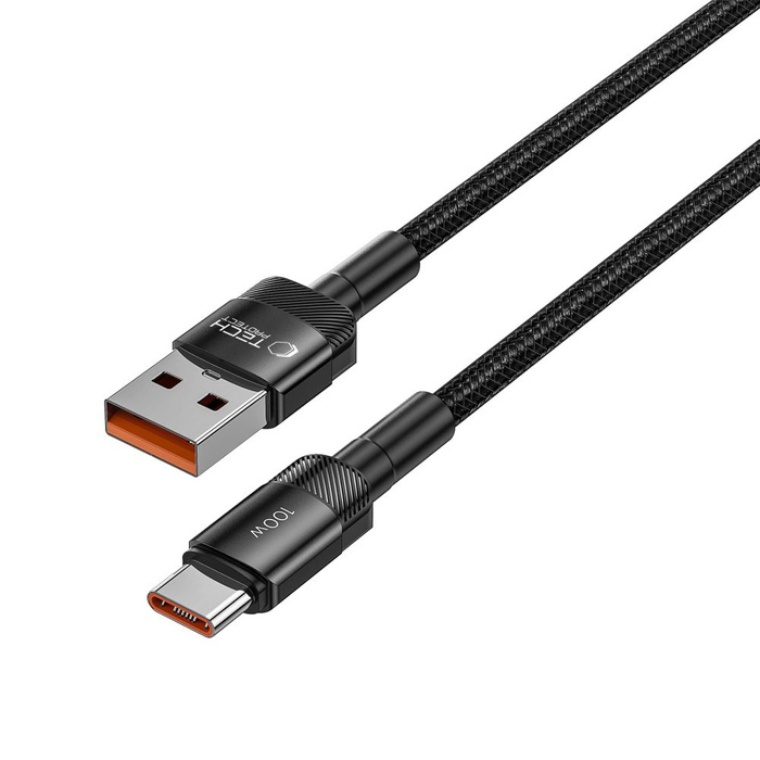 Tech-protect Ultraboost Evo USB-C Cable 100w/5a 200cm Black