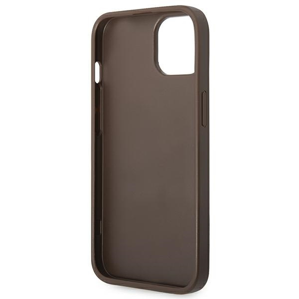 Hülle Guess iPhone 14 Plus 6,7" braun/braun hart case 4G Stripe Kollektion