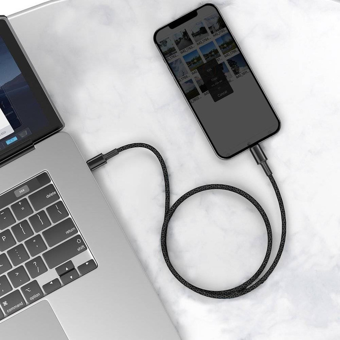 Câble USB Type C Baseus - Puissance de charge rapide comme l&#39; Lightning 20 W 2 m noir (CATLGD-A01)