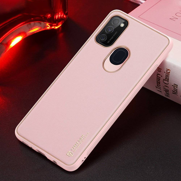 Dux Ducis Yolo elegante cover realizzata in pelle ecologica per Samsung Galaxy M30s rosa
