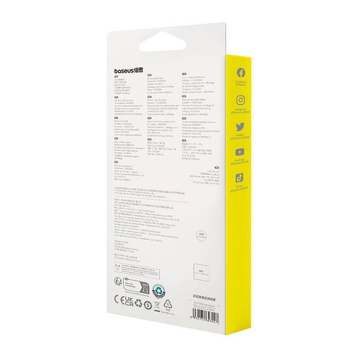 Kabel szybko ładujący Baseus USB-C do USB-C Habitat Series 100W, 1m (różowy)