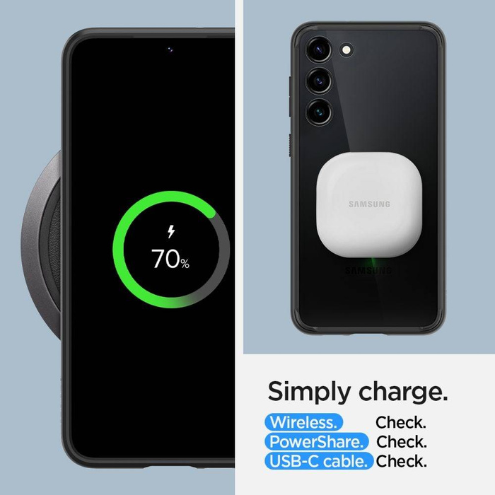 Funda Spigen Ultra Hybrid GALAXY S23+ PLUS MATTE NEGRO