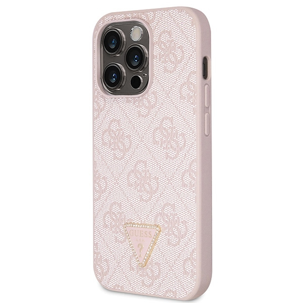 Funda Guess GUHCP15LP4TDSCPP iPhone 15 Pro 6.1" rosa/rosa durocase Crossbody 4G Metal Logo Case
