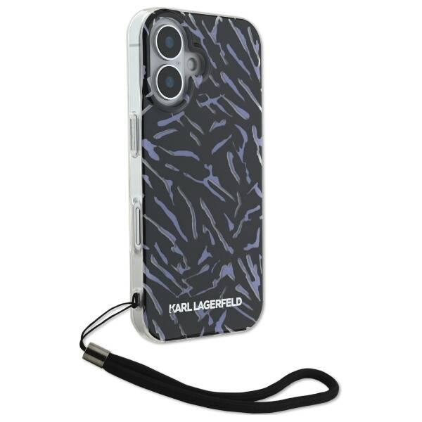 Etui Karl Lagerfeld iPhone 16 Plus 6.7" fioletowy/purple Zebra With Cord