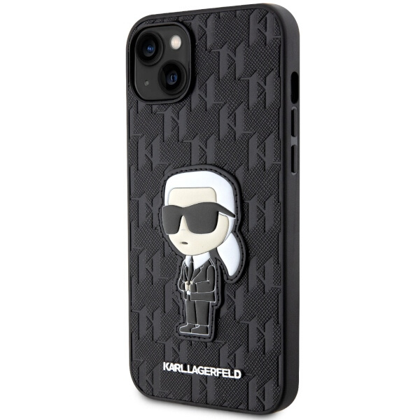 Case Karl Lagerfeld KLHCP14MSAKHPKK iPhone 14 Plus 6.7" black/black Saffiano Monogram Ikonik Case