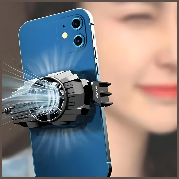 AWEI przenośny mini wentylator X31 czarny/black