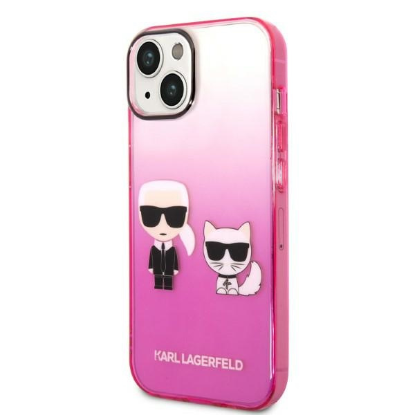 Karl Lagerfeld KLHCP14MTGKCP iPhone 14 Plus 6.7" hardcase pink/pink Gradient Ikonik Karl & Choupette