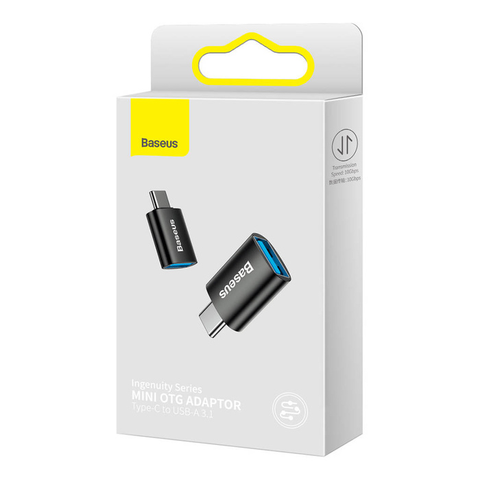 Adattatore Mini OTG Baseus Ingenuity Series da tipo C a USB-A 3.1 nero