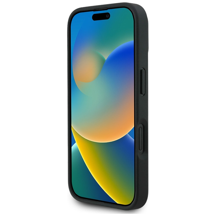 Etui Karl Lagerfeld Grained Pattern &    Logo MagSafe do iPhone 16 czarny