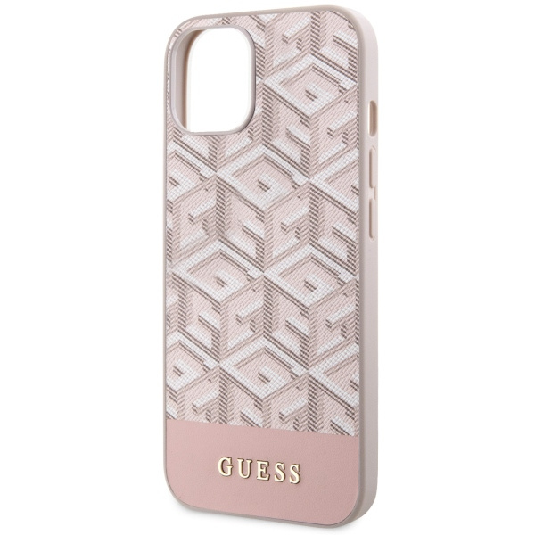 Case Guess GUHMP14SHGCFSEP iPhone 14 6.1" pink/pink hard case GCube Stripes MagSafe Case